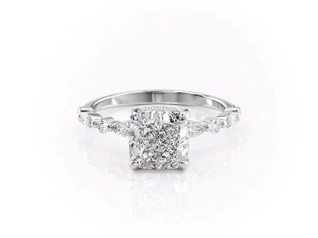 The Lindsey Set With A 2 Carat Cushion Lab Diamond Cheap