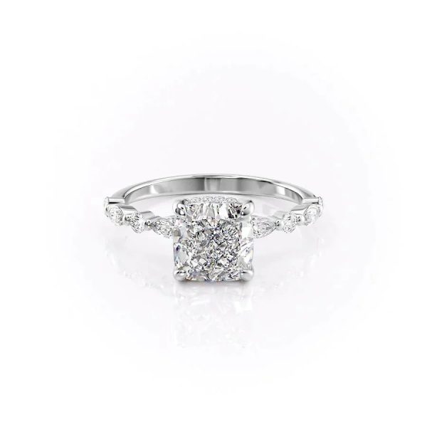 The Lindsey Set With A 2 Carat Cushion Lab Diamond Cheap