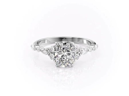 The Kristen Set With A 3 Carat Elongated Cushion Lab Diamond For Cheap