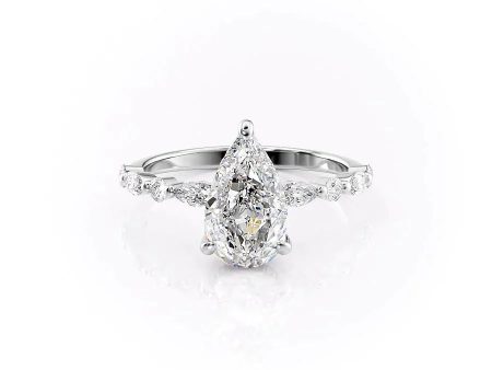 The Lindsey Set With A 2 Carat Pear Lab Diamond Hot on Sale