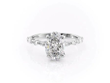 The Lindsey Set With A 2.5 Carat Oval Lab Diamond For Cheap