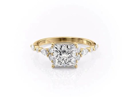 The Kristen Set With A 1.5 Carat Princess Lab Diamond Online Sale