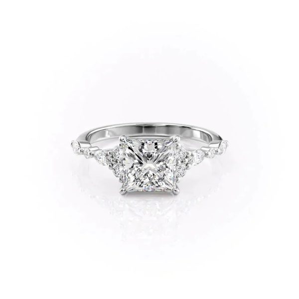 The Kristen Set With A 1.5 Carat Princess Lab Diamond For Cheap