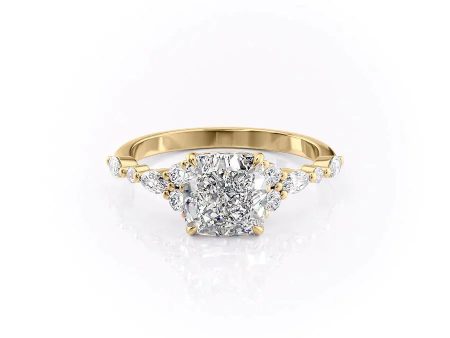 The Kristen Set With A 3 Carat Cushion Lab Diamond Cheap