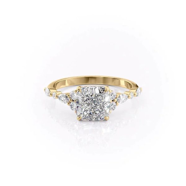 The Kristen Set With A 3 Carat Cushion Lab Diamond Cheap