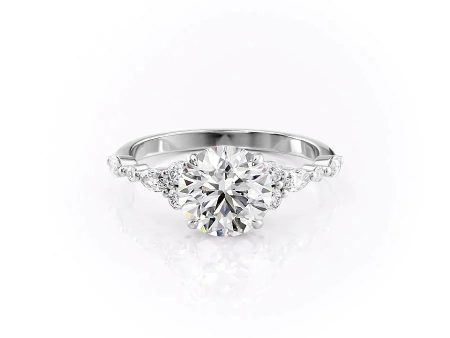 The Kristen Set With A 3 Carat Round Lab Diamond on Sale