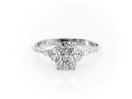 The Kristen Set With A 1.5 Carat Radiant Lab Diamond Cheap