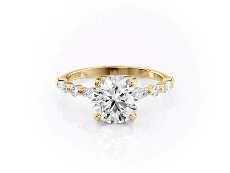 The Lindsey Set With A 2.5 Carat Round Lab Diamond on Sale