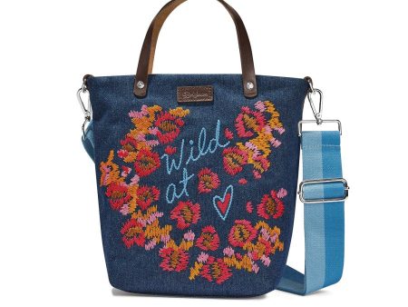 Wild At Heart Embroidered Medium Messenger Bag Fashion