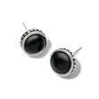 Pebble Dot Onyx Post Earrings Fashion