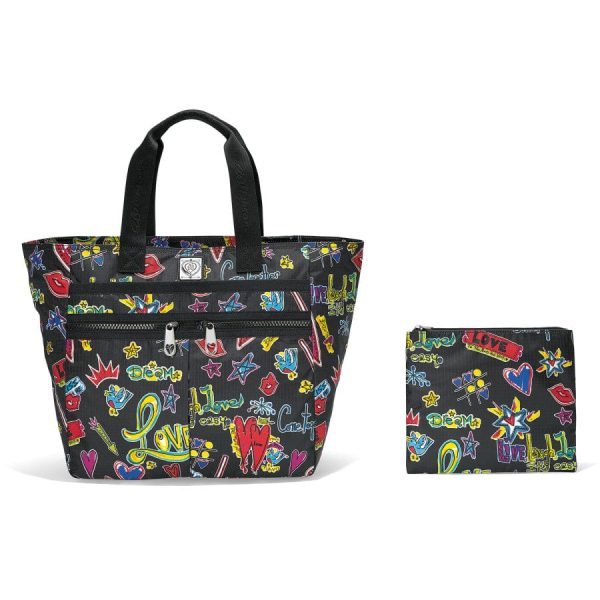 Love Scribble Lock It Super Tote Online Sale