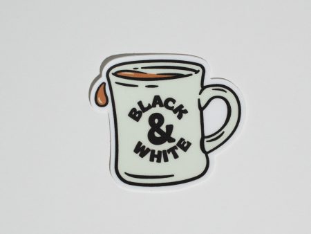 B&W Diner Mug Sticker Online