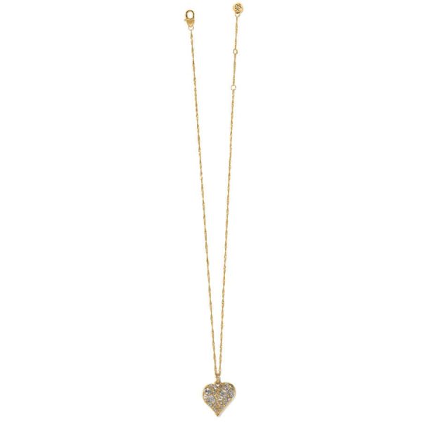 Trust Your Journey Golden Heart Necklace For Cheap