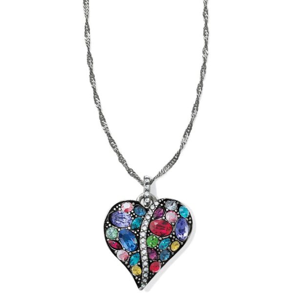 Trust Your Journey Heart Necklace Hot on Sale