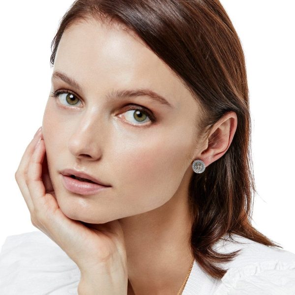 Neptune s Rings Woven Round Post Earrings on Sale