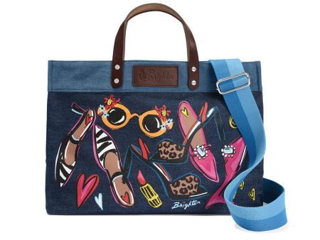 Shoe Love East West Denim Tote Discount