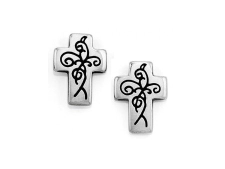 True Cross Mini Post Earrings For Sale