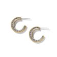 Interlok Noir Golden Small Hoop Earrings For Sale