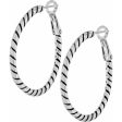 Twist Oval Hoop Charm Earrings Hot on Sale