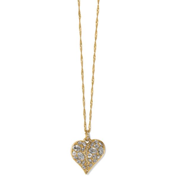 Trust Your Journey Golden Heart Necklace For Cheap