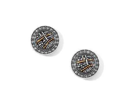 Neptune s Rings Woven Round Post Earrings on Sale