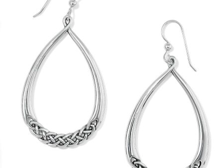 Interlok Braid Drop French Wire Earrings For Sale