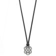 Interlok Trellis Leather Necklace Online Hot Sale