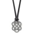 Interlok Trellis Leather Necklace Online Hot Sale