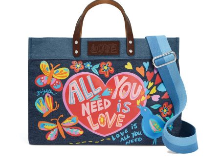 All You Need East West Denim Tote Sale