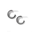 Interlok Noir Small Hoop Earrings Hot on Sale