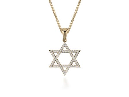 Star of David Diamond Pendant MP235YG Online Hot Sale