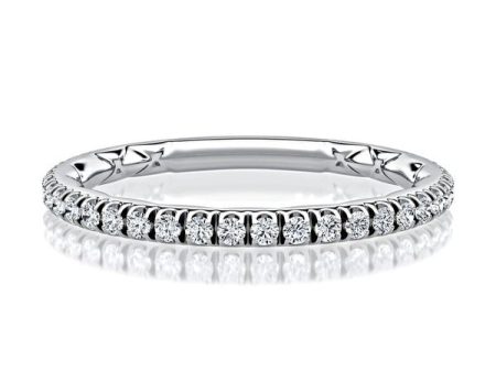 A.Jaffe Wedding Bands Delicate Three Quarters Diamond Wedding Band MRCRD2907Q 30 Online now