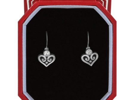 Alcazar Heart Leverback Earrings Gift Box Discount