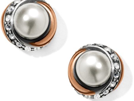 Neptune s Rings Pearl Button Earrings Fashion