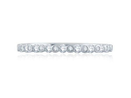 A.Jaffe Stackable Rings Alternating Bezel Set Half Circle Stackable Band WR1057 28 Online Sale