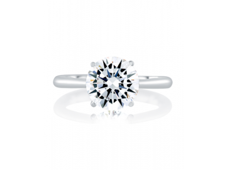 A.Jaffe Engagement Rings Solitaire Engagement Ring with Surprise Diamonds ME2211Q 106 Fashion