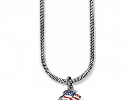 Flag of Freedom Charm Necklace on Sale