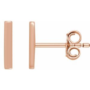 14K Yellow Vertical Bar Earrings Sale