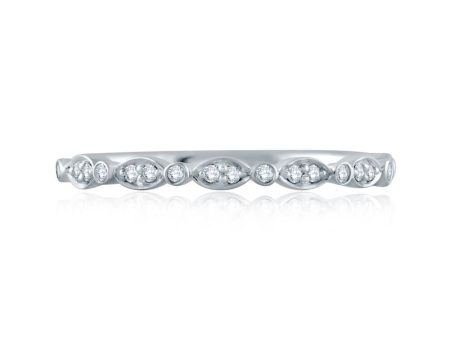 A.Jaffe Stackable Rings Marquise and Round Shape Diamond Stackable Half Circle Band WR1055 10 Online Sale