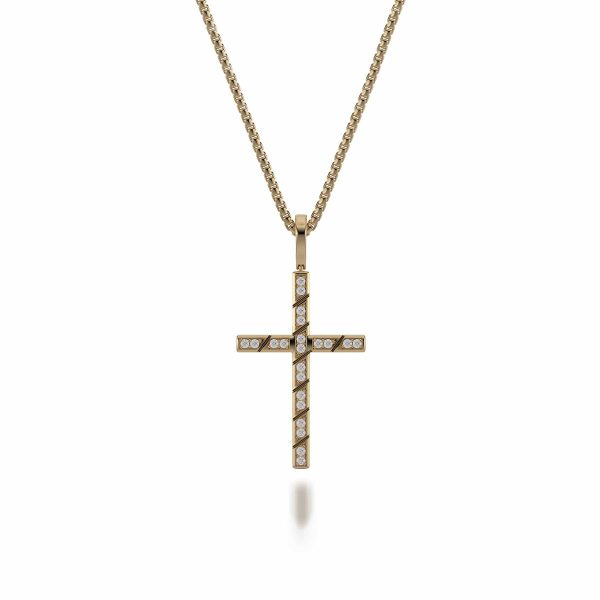 Box Diamond Cross Pendant MP232YG Online