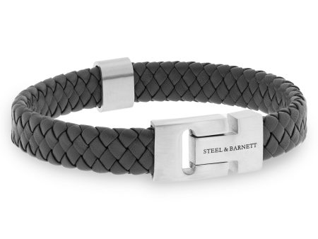 Harrison Nappa Leather Bracelet Dark Gray LBH 005M Sale