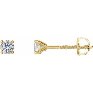 14K Yellow 1 3 CTW Natural Diamond Cocktail-Style Earrings Fashion