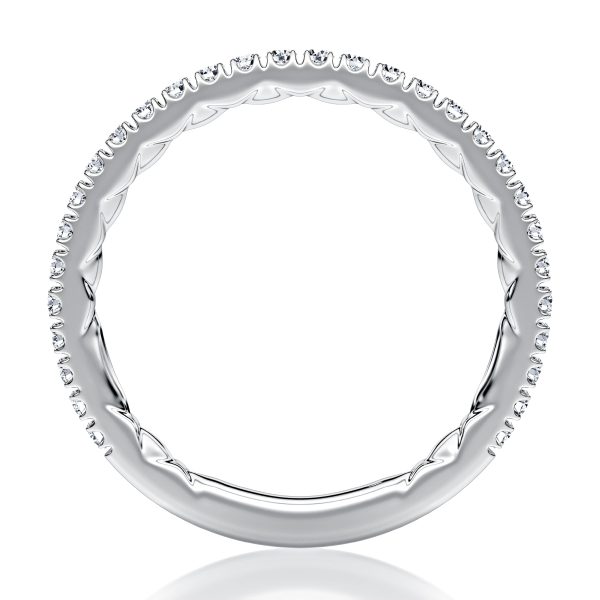 A.Jaffe Wedding Bands Delicate Three Quarters Diamond Wedding Band MRCRD2907Q 30 Online now