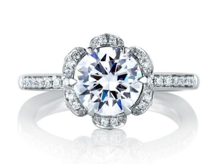 A.Jaffe Engagement Rings Nature Inspired Tulip Diamond Engagement Ring MES560 130 Hot on Sale