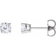 14K Yellow 4 mm Stuller Lab-Grown Moissanite Stud Earrings For Cheap