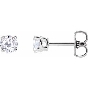 14K Yellow 4 mm Stuller Lab-Grown Moissanite Stud Earrings For Cheap