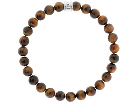 8mm Round Gemstone Bracelet Tiger Eye SBB 013S Supply