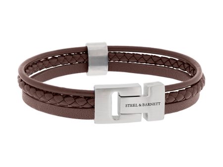 Leather Bracelet Casual Cole Brown LBCC-002-65E85U-S Cheap