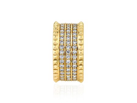 Tetra Triple Pavé Band B363YG For Discount