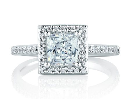 A.Jaffe Engagement Rings Classic Square Halo Ring MES167 28 Online Hot Sale